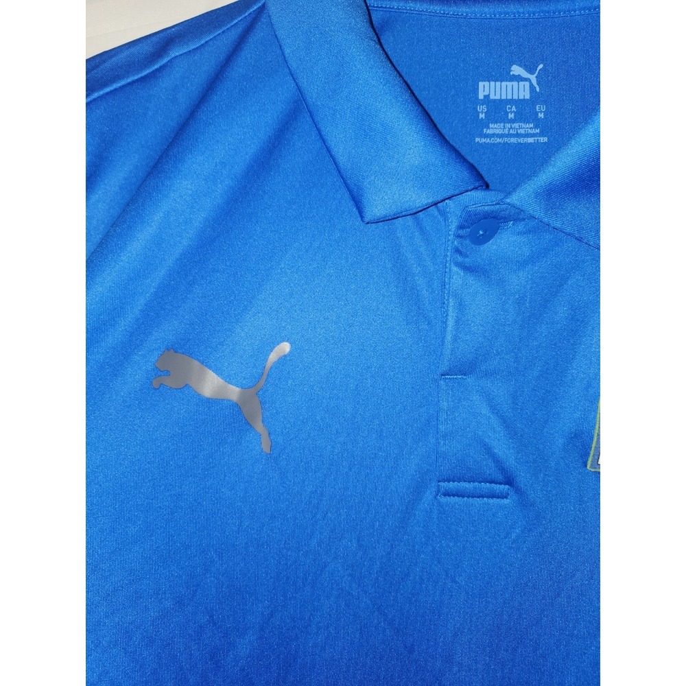 Puma Shirt M Mens Soccer/ Football Team Blue Short Sleeve Jersey NWT - Picture 6 of 9